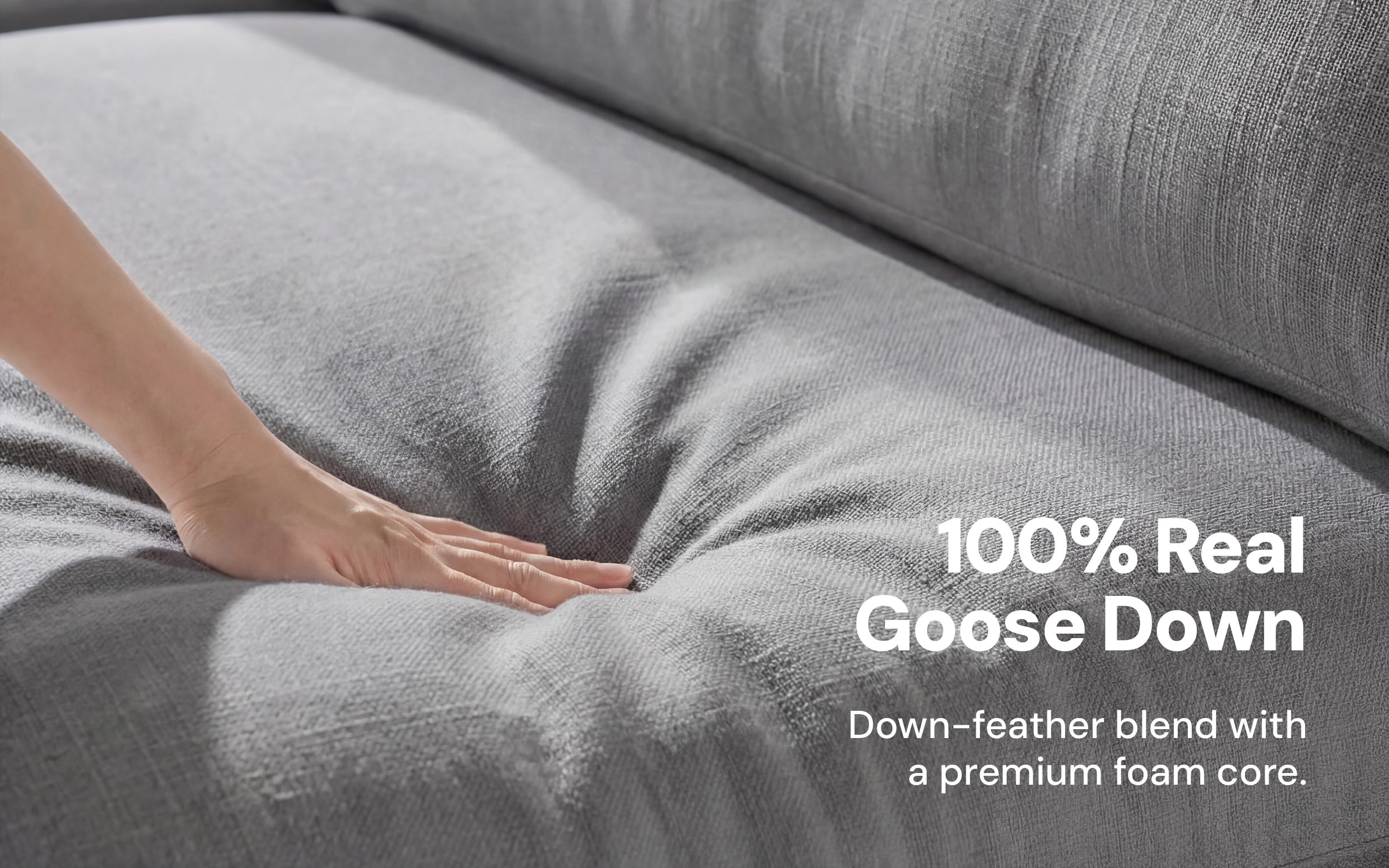 Cloud Couch Luxe Right Armrest Modular Seater | Gray