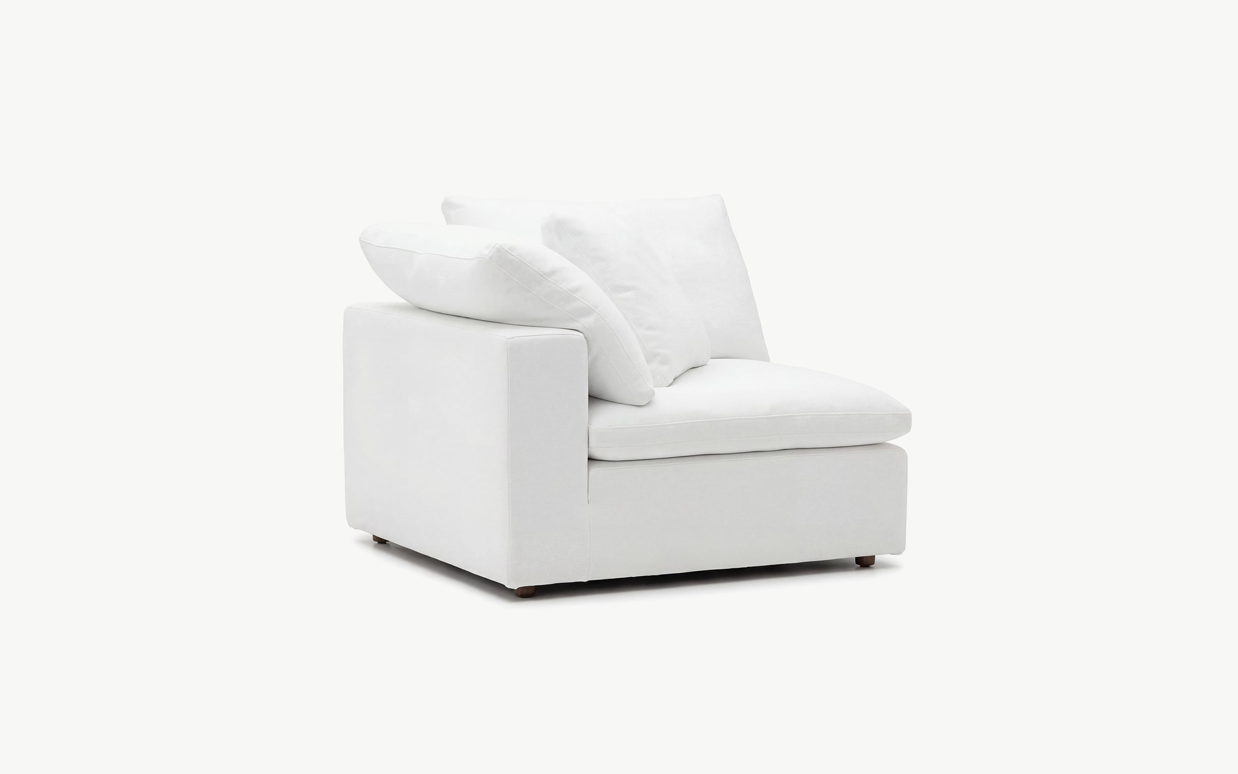 Cloud Couch Luxe Right Armrest Modular Seater | White