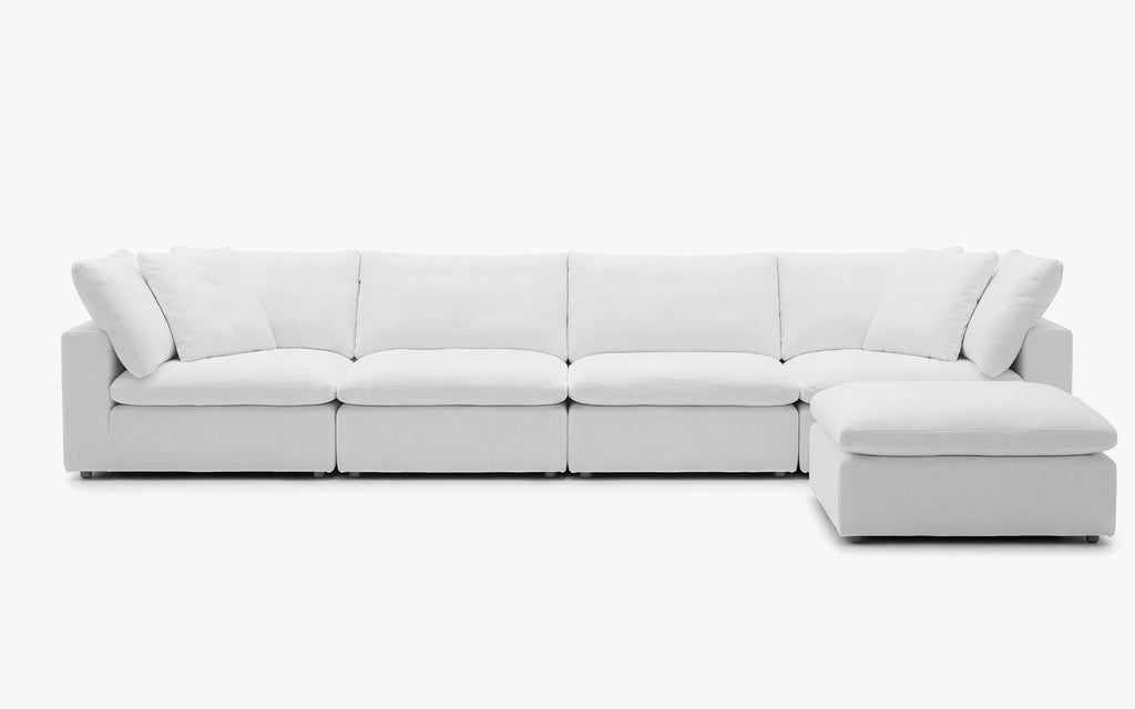 Cloud Couch Luxe 5-Seater Modular Sectional | White