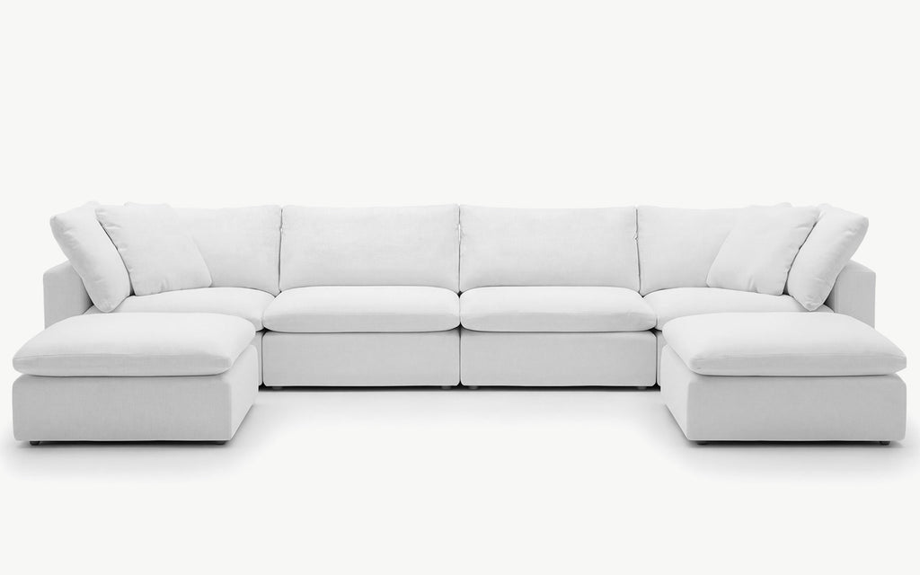 Cloud Couch Luxe 6-Seater Modular Sectional | White