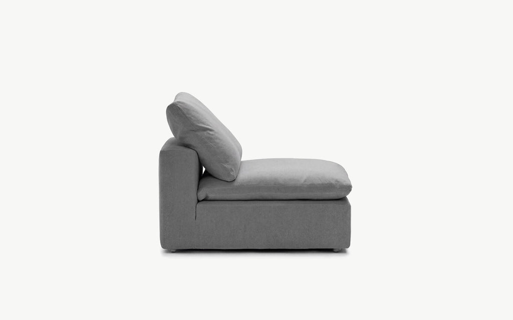 Cloud Couch Luxe Armless Modular Seater | Gray