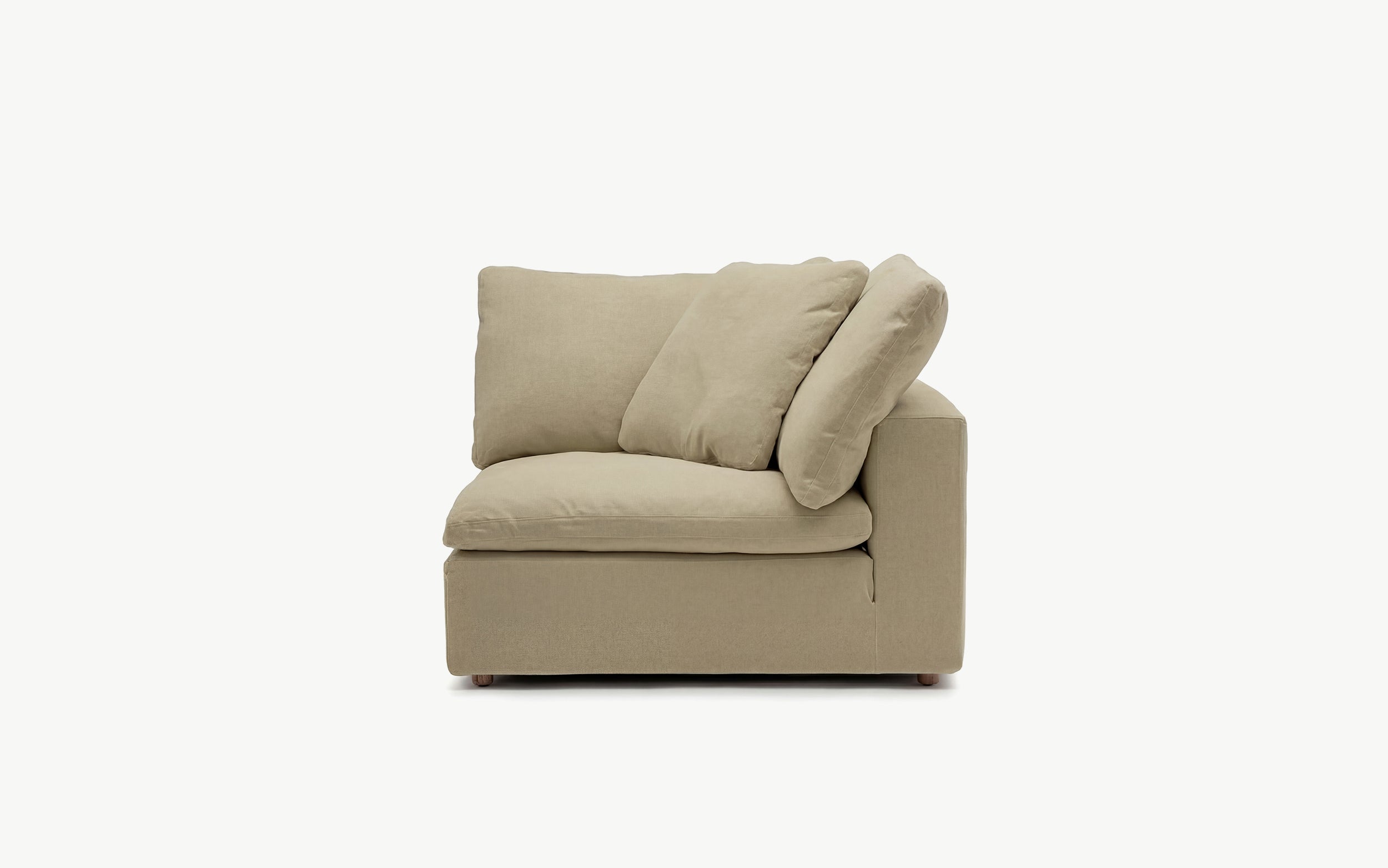Cloud Couch Luxe Left Armrest Modular Seater | Beige