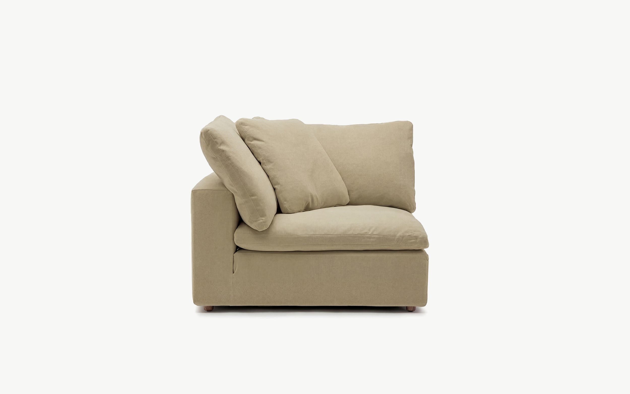Cloud Couch Luxe Right Armrest Modular Seater | Beige