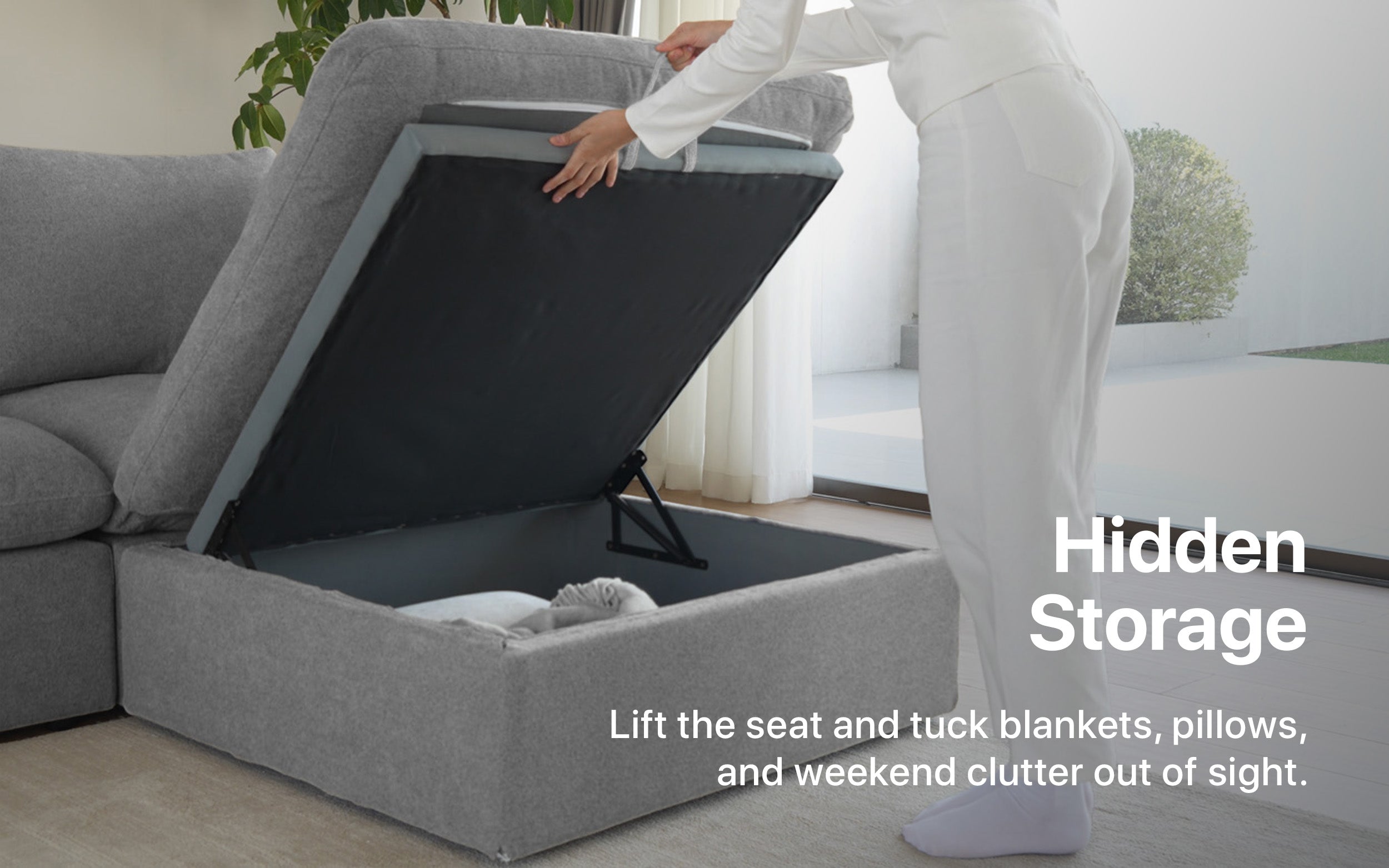 Cloud Couch Luxe 2-Seater Modular Loveseat | Gray